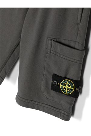 grey cotton shorts STONE ISLAND KIDS | 801661840V0063